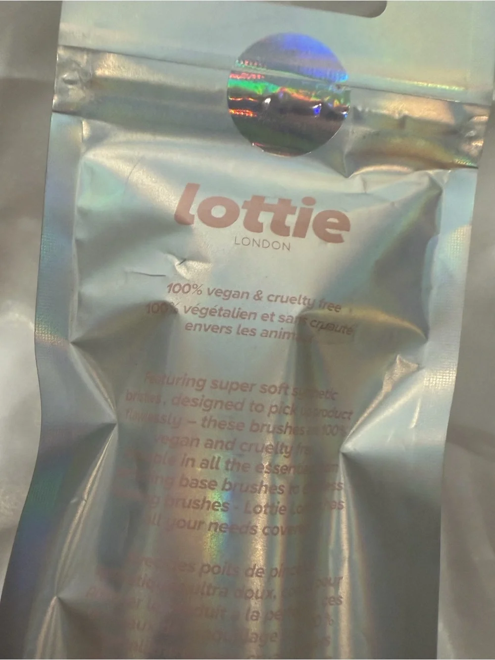 Lottie Tapered‎ Bronzer Brush 100% Vegan LF05 Light Pink Color NEW